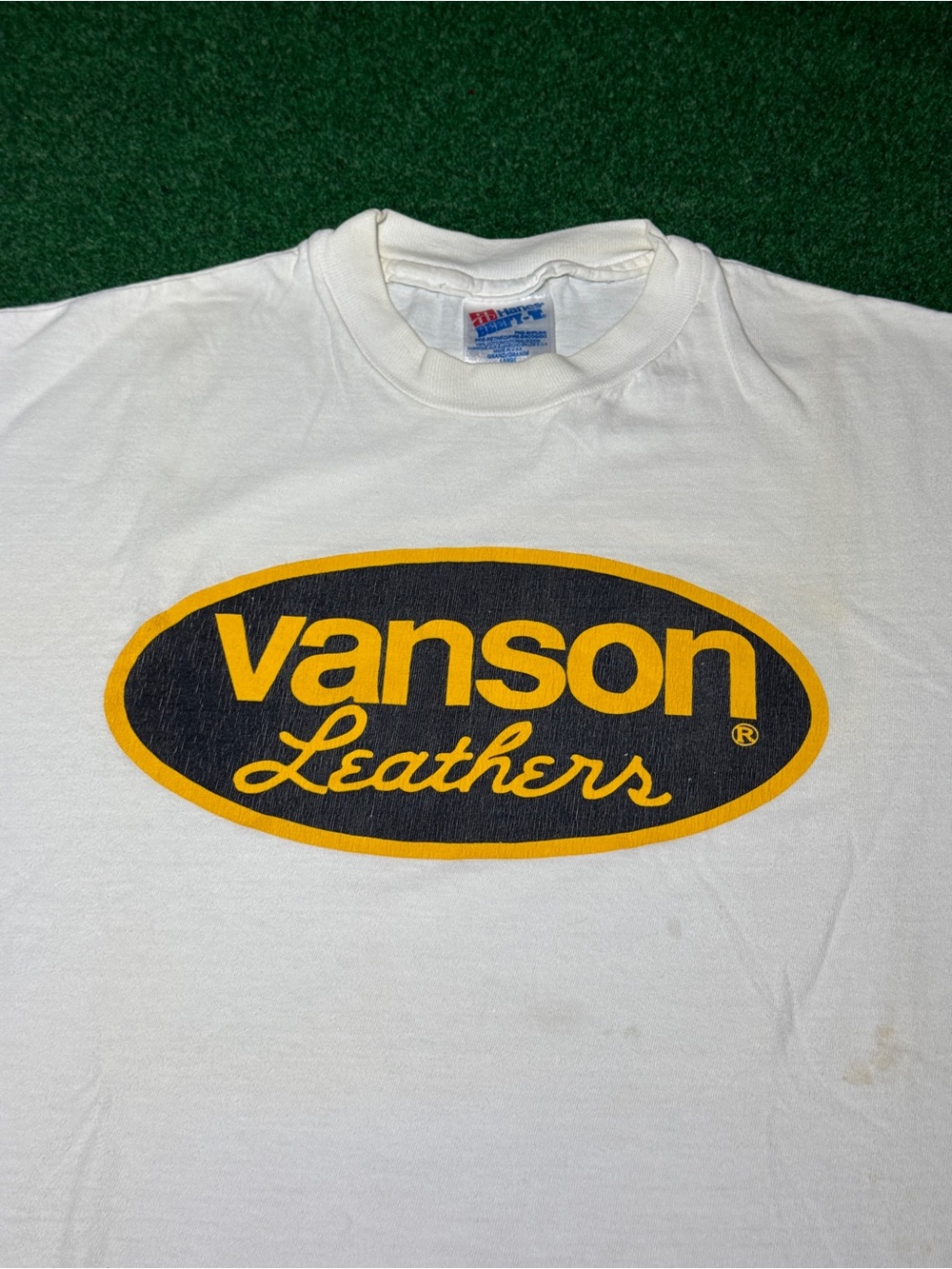 Vintage 90s Vanson Leather T-shirt, Promo Americana Made in USA Jacket Boots L